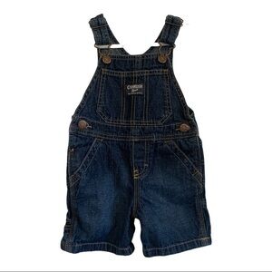 OshKosh B'gosh Dark Blue Denim Short Overalls